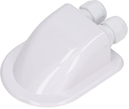 Weather Resistant Double Cable Entry Gland Cable Junction Box Industrial Grade ABS Plastic Waterproof UV Resistant For Caravans (White)