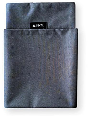 4L Textil ZOE Hundekissen Waschbar Mit Bezug und Reißverschluss für Große Hunde - Hundematte Liegekissen Waschbares Hundebett (Ersatzbezug 60x50 cm, Graphit)