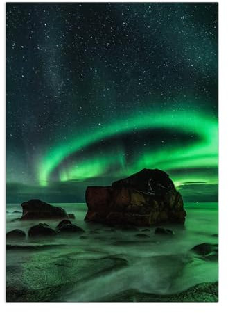 Displate - Poster aus Metall - Magnet-Montage - World Class Photos - Space Photos - Aurora Uttakleiv 45 cm x 32 cm