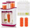 LASIEYO Squeeze Station, Quetschies Zum Selbstbefüllen Babynahrungszubereiter mit 10 Quetschbeutel Baby Lebensmittel BPA Frei Quetschie Zubereiter Für Smoothie, Fruchtmus, Baby Brei, Joghurt