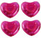 Toyvian Rosy PVC-Material Herzform Schwimmende Getränkehalter Aufblasbar Für Strand-Event