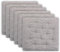 Brandsseller 6er Set Sitzkissen 100% Baumwolle 12er Punkt Steppung ca. 38 x 38 x 5 cm Kissen Dekokissen Stuhlkissen Gestreift Anthrazit