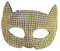Harilla Katzenmaske, Tiermaske, Cosplay mit Gummiband, Kleidung, Dekoration, Fotografie-Requisiten, halbe Gesichtsmaske, Augenmaske für vorgetäuschtes, Gold