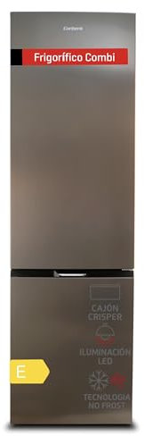 Corbero - Frigorífico Combi | CCH200533NFX | 326L | 60,5x60x201 | No Frost | Inverter | Luz LED | Fresh Box | Crisper | Balcones Ajustables | 39 Db | Inox