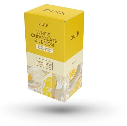Bulk Biscotti proteici Macro Munch, Snack ad alto contenuto proteico, Cioccolato Bianco & Limone, 6 x 24g