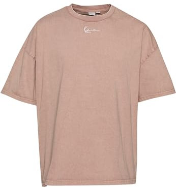 Karl Kani Herren KM234-057-3 KK Small Signature Heavy Jersey Washed Boxy Tee Sand, M