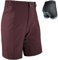 Wulibike Radlerhose Damen Mountainbike-Radhose 2 in 1 gepolstert MTB Shorts Frauen Fahrradhose mit Polsterung Reiten Fahrrad Radfahrhose Reißverschlusstaschen Burgund XXL