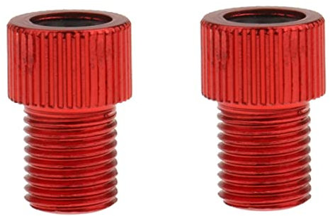 Adattatore della valvola per bici, adattatore della valvola per bici Presta al convertitore Schrader con olo in alluminio per guarnizione ad anello per carichi di biciclette 2 pcs, adattatore della v