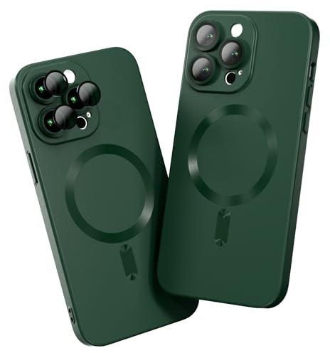 BARALARIQIU Magnetisch Hülle für iPhone X/iPhone XS/iPhone 10 Kompatibel mit Mag-Safe Weich Silikon Stoßsicher Schutzhülle Cover mit Kameraschutz Grün