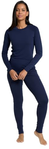 Mountain Warehouse Talus Womens Thermal Top & Pants Set Navy (Set) Women's Size 24