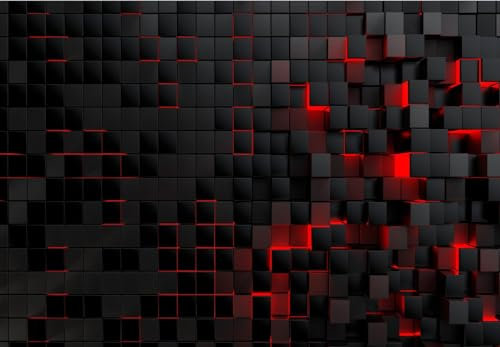 Wallpaper for Living Room 60X120Cm Red and Black Mural Wallpaper for Bedroom Kids Boys Girls,Wall Murals for Adults,Photo Wallpaper Sofa Tv Background Wall Decor