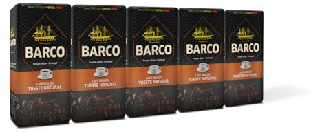 Barco Pack Natural - Café Molido Natural - Contiene 5 uds de 250gr