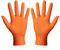 CHEF ROYALE (100, Large Orange Nitrile Gloves - Unisex Disposable Gloves - Heavy Duty Protection for Gardening, Mechanics, Cleaning, and More | Thorn Proof, Waterproof, Latex-Free (100, Large)