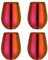 Buyer Star Juego de 4 copas de vino de acero inoxidable 304, vasos grandes de vino sin tallo de 17 onzas para exteriores, vasos de metal 100% irrompibles y sin tallo para el hogar y al aire libre,
