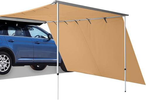 Motorhome Sonnensegel, Auto Markise für SUV/Truck/Van, Höhenverstellbare, Abnehmbare, Ausziehbare Fahrzeugzelte, Seitenstoff inklusive