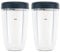 DRELD Juego de 2 piezas de repuesto para Nutribullet Exprimidor Vaso 24 OZ, 2 unidades Nutribullet vasos de repuesto con tapa, compatible con exprimidor Nutribullet 900 W/600 W (24oz/710 ml)