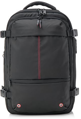 CELIMS - Sac à Dos | Sac à dos Voyage Sous Vide | Extensible | Compartiment pour Ordinateur Portable | Fermeture à Cadenas TSA | Tissu Imperméable | Sans Pompe | Noir