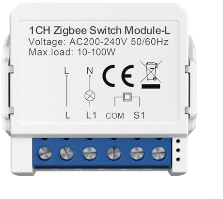 Module de disjoncteur intelligent sans fil neutre pour contrôle 2 voies ZigBee et fonctionnalité de groupe (1 bande)