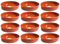 Tradineur - Pack de 12 Cazuelas Redonda de Barro - Apta para vitro y Horno - Ideal para guisos y asados caseros - Ø 40 cm.