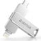 LESOGE Cle USB C 256 Go Apple Certifié MFi, Clé USB iPhone Stockage Externe Photo Stick, USB 3.0 Flash Drive Sauvegarde Photos Vidéos, 3 en 1 Clef USB pour iPhone/Type C/iPad/Android/PC/Mac(Gris)