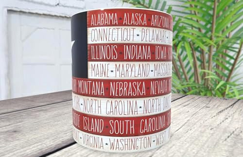 La Huella Tasse personnalisée Drapeau USA pour tous les amoureux de l'American Way of life et des étoiles et des rayures.