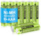EOCIK BK-40AAABU 8 Pack NI-MH AAA Rechargeable Battery for Panasonic 1.2V 400mAh AAA Batteries for Cordless Phones,Remote Controls, Electronics