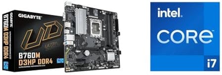 Gigabyte B760M D3HP DDR4 Motherboard + Intel Core i7-14700KF Desktop Processor 20 cores (8 P-cores + 12 E-cores) up to 5.6 GHz