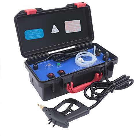 3000W Hochdruck Dampfreiniger Autositze- Polsterreiniger Gerät Handdampfreiniger, Zwei Reinigungsmodi Einstellbare Dampfmenge, Schwarz