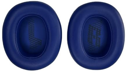 Cuscinetti auricolari di ricambio per cuffie JBL E65 E65BTNC / Duet NC/Live 650 660 BTNC/Live 650 660 NC, in pelle morbida, proteica memory foam (Blu)