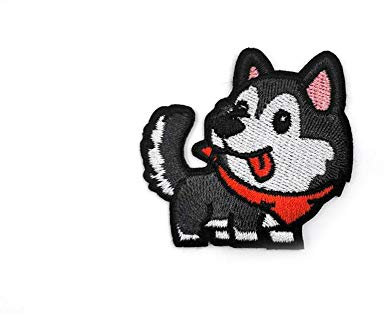 Aufnäher zum Aufbügeln, Corgi/Dackel, Husky, Aufnäher Applikation, niedlicher Hundeaufnäher für Kleidung, Rucksäcke, T-Shirt, Jeans (J)