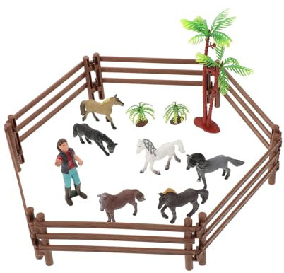 CIYODO 1 Satz Spielset aus Realistisches Pferdezaun für Detailliertes Sicheres und Kreatives Bastelmodell für Pädagogisches im Farm