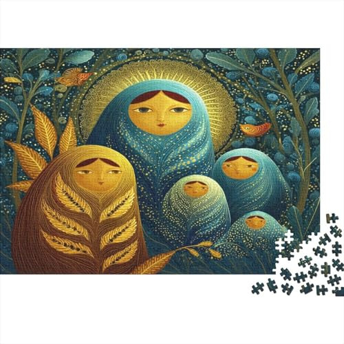 Russian Nesting Dolls Jigsaw Puzzles Challenge Toy Educational Games Home Decoration for Adults& Teenager Age 14 Years Up 1000pcs (75x50cm)