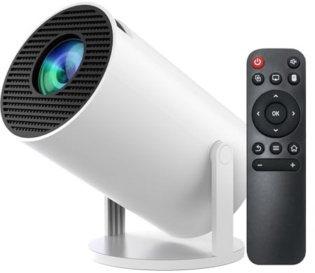 Mini Beamer,4K 1080P Smart Beamer,Projektor Tragbarer mit WiFi 6 und Bluetooth 5.4,Auto Trapezkorrektur Videoprojektor,180°Dreh Beamer Heimkino Outdoor Projector Kompatibel mit HDMI/TV Stick/Laptop