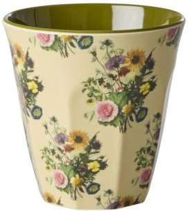 Rice Melamin Becher mittel - 250 ml - Retro Bouquet - BPA-frei | Robuster Plastikbecher Spülmaschinenfest für Picknick, Camping & Alltag