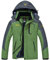 donhobo Herren Schneejacke Winddicht wasserdichte Skijacken Winter Fleecejacken mit Kapuzen Regenmantel Outdoor Wanderjacke(Grün,XXL)
