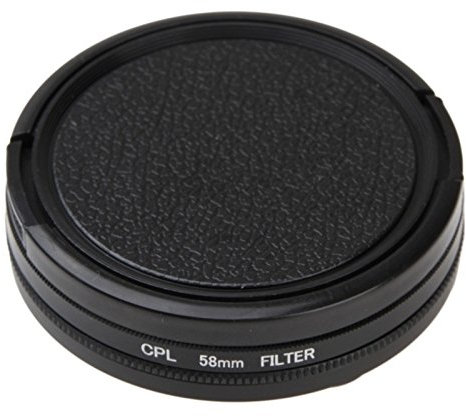 MASUNN 58Mm Circulaire Polarisant Cpl Filtre Cap Objectif pour Canon Nikon Sony Olympus Gopro Hero 3 Action Camera