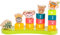 small foot 11092 Steckspiel mit Zahlen Jungle aus Holz, FSC 100%-zertifiziert, 16-tlg. Set mit bunten Holzklötzen Spielzeug, mehrfarbig