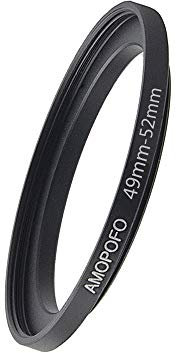 49mm to 52mm Step Up Ring Filter Adapter for canon Nik NEX M4/3 UV,ND,CPL, 49-52mm Step Up Ring Adapter