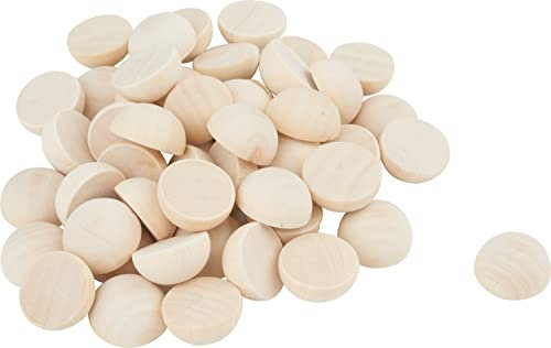 VBS XXL Holz-Halbkugel 20 mm 50 Stk. Holzkugel geschliffen poliert ohne Bohrung Durchmesser 2 cm Höhe 1 cm Rohholz ganzjährig geeignet