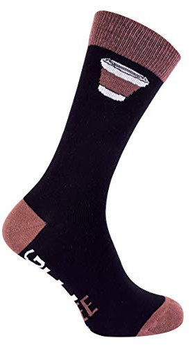 Mens If You Can Read This Bring Me... Funky Theme Socks 1 Pair (6-11, Coffee)