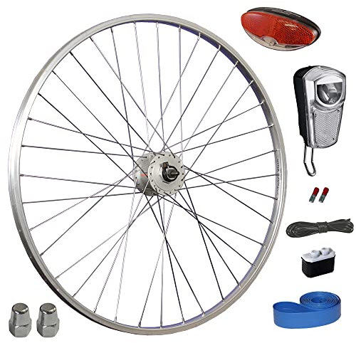 Taylor-Wheels 28 Zoll Fahrrad Vorderrad mit Shimano Nabendynamo LED Lichtset