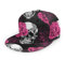 Oaieltj Unisex Baseball Cap Herren Damen Einstellbare Snapback Trucker Hat Mode Hip-Hop Baseball Cap, Rosa Rosen Totenkopf, One size
