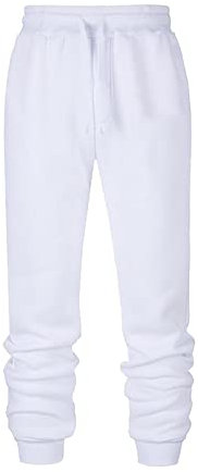 Ni_ka Pantalons De Sport Homme Confortable Jogger Slim Pantalon Taille Elastique Loisirs Jogging Fitness RandonnéE Harem Pants 2XL Blanc 44568 S
