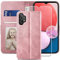 YATWIN for Samsung Galaxy A13 4G/A04S Case, Flip Wallet Leather Case with Screen Protector and Card Holder Kickstand Phone Cases Cover for Samsung A13 4G/A04S - Pink
