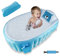 Bañera Hinchable Bebe, Aolkee Portátil Bañera Plegable Bebé, piscina bebe, Bañera niños para plato ducha, bañera para bebés de viaje suave reutilizable (para 0-5 años) + bomba de aire, azul
