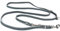 CopcoPet Hundeleine aus Fettleder 2m x 8mm Grau – 3-Fach verstellbar, geflochten – Mit Chrombeschlägen – Grifffest, robust – Umhängeleine für kleine Hunde, ideal für Spaziergang, Training
