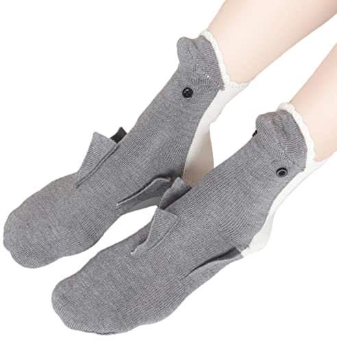 Strick-Krokodil-Socken – Essen Fuß Spaß Socken | Stricksocken Unisex Neuheit Hai Krokodil Form Socksk, 3D Boden Socken Winter Hause Warme Socken für Jungen Mädchen