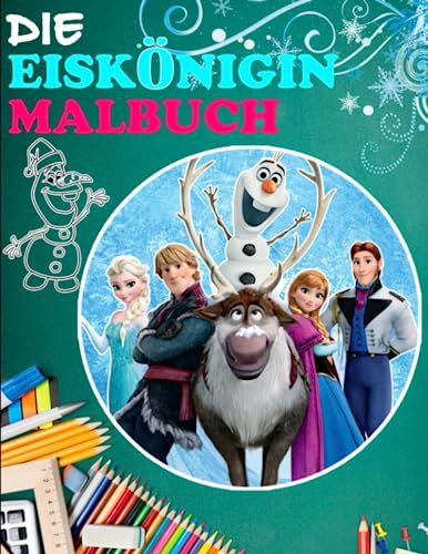 Malbuch: Über 50 Seiten, Eiskönigin Malbuch 2 für Kinder und Erwachsene.