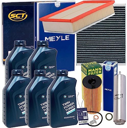 Inspektionspaket 5l Motoröl 5W-30 + Filterset passend für 1er F20 F21 3er F30 F31 4er F32