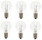 Garneck Wax Diffuser Bulbs 6pcs Light Bulb E12 Bulbs Halogen Bulbs Glass Candle Holders Scent Diffuser Candelabra Light Replacement Oven Lamps Toaster Lamps